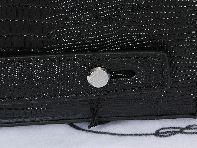2014 Prada Lizard Leather Clutch 3325 Black - Click Image to Close